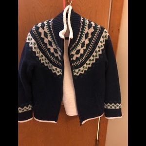 LL Bean - Sherpa lined zip jacket